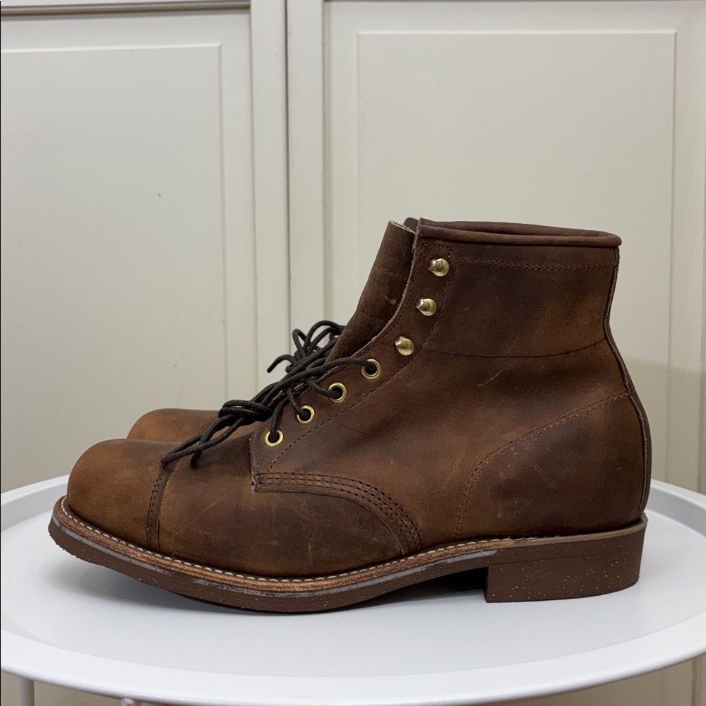 Vintage Deadstock L.L. Bean Chippewa Leather Work Boots Original Size 9